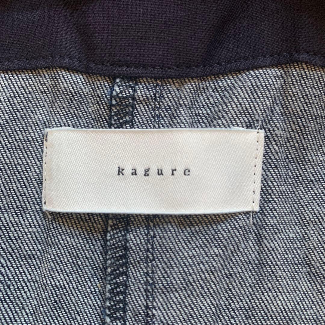 【美品】 kagure かぐれ　デニムイージーサロペット　インディゴ　フリー
