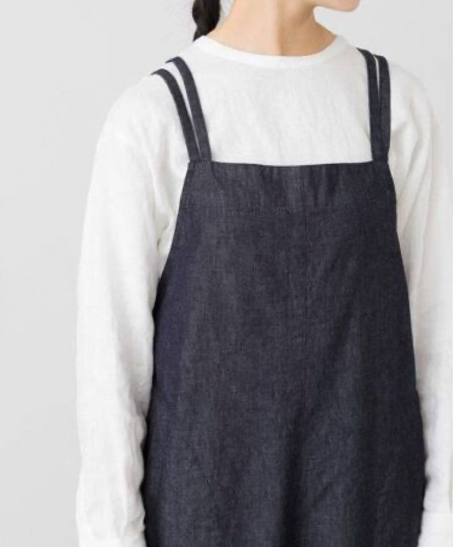 【美品】 kagure かぐれ　デニムイージーサロペット　インディゴ　フリー