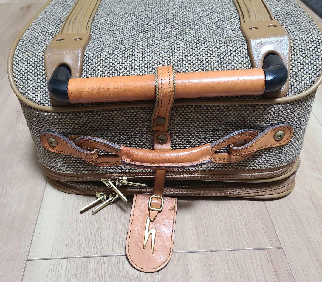 ハートマン キャリーケース ツイード/ベルティングレザー