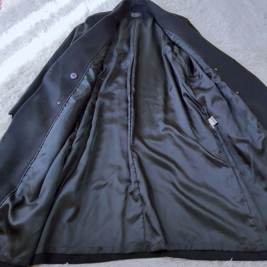 美品 BELTA BUONO カシミヤ ロング チェスターコート ブラック M