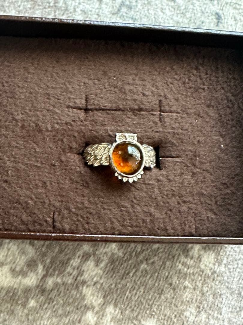 agete ふくろう琥珀リング　#13