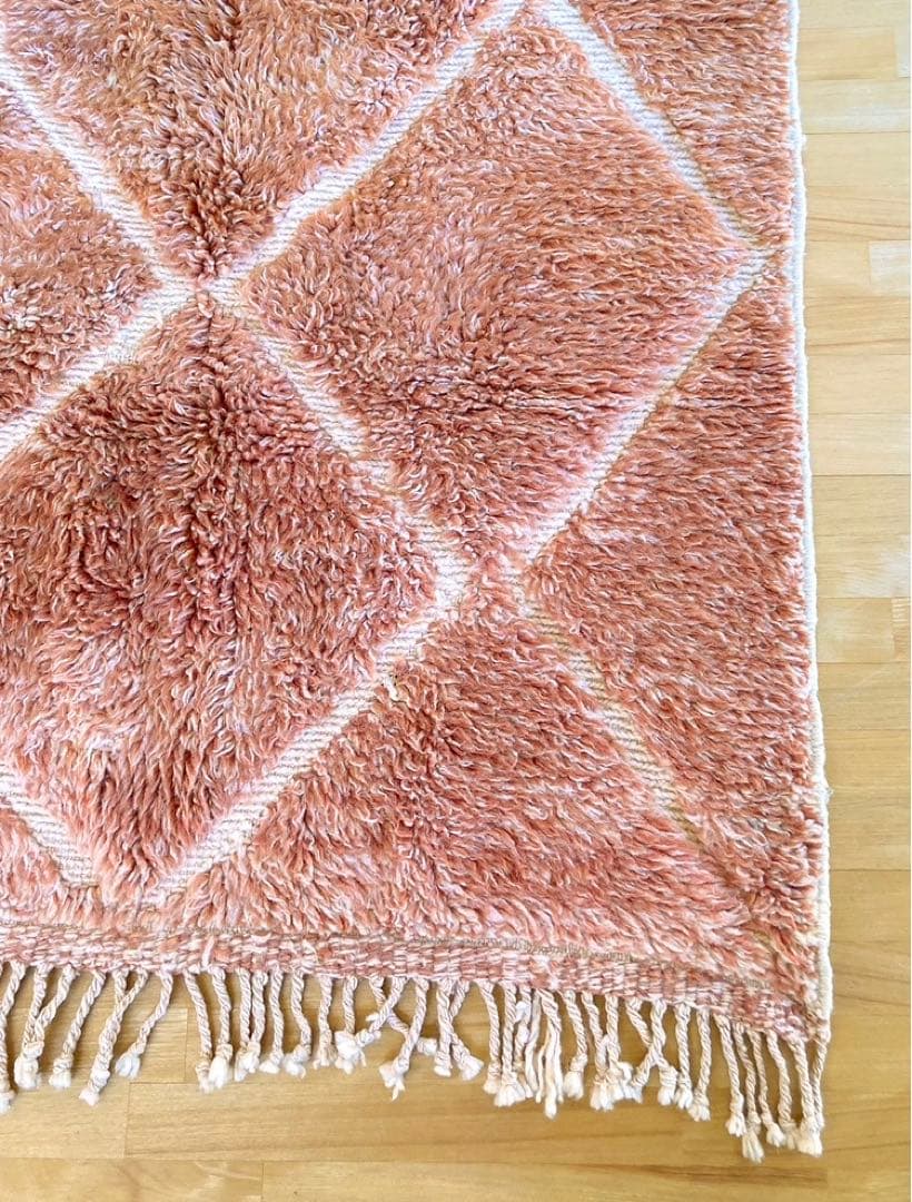 【モロッコ直輸入】手織りラグ　一点物　ベニワレン　美品