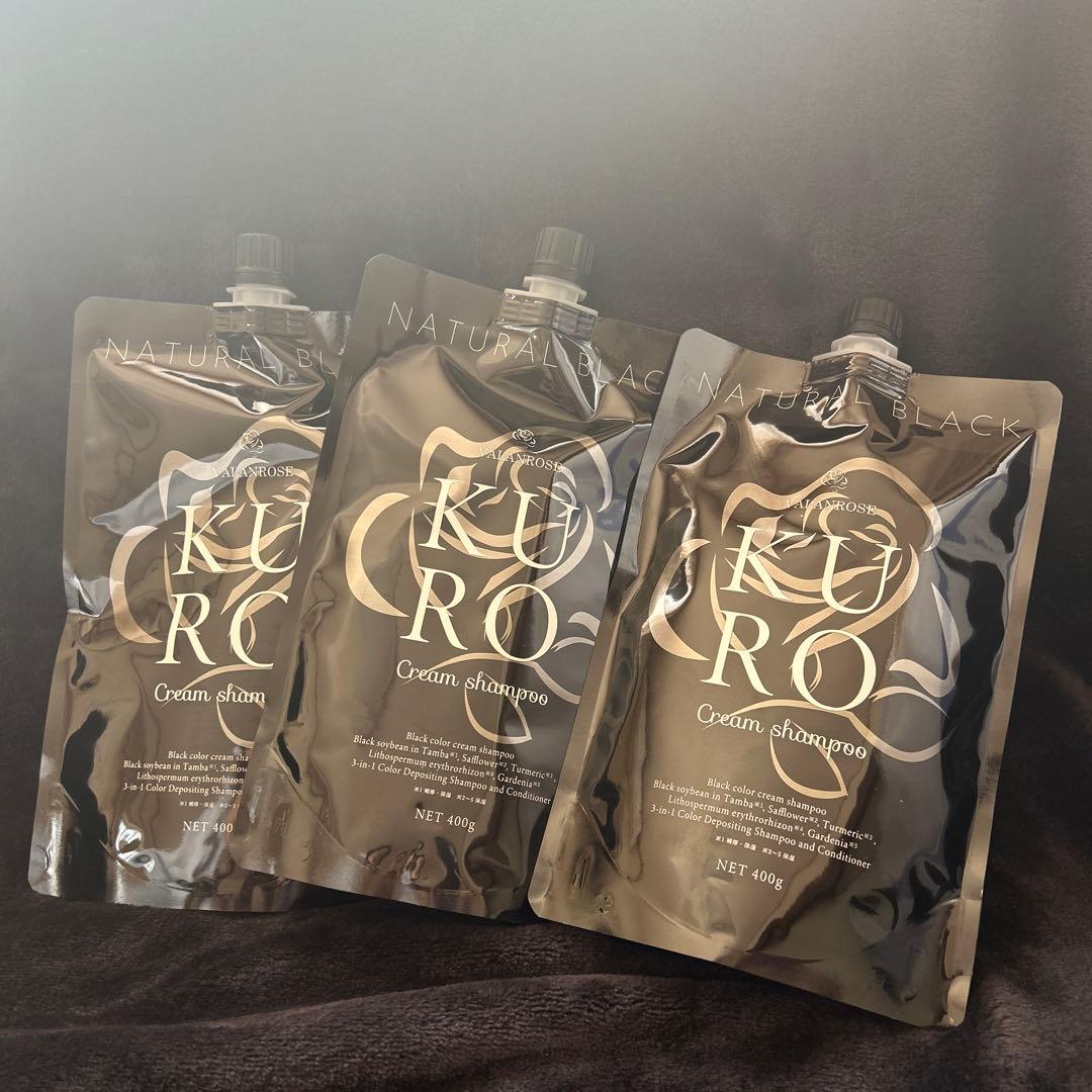 バランローズクロクリームシャンプーナチュラルブラック 400g