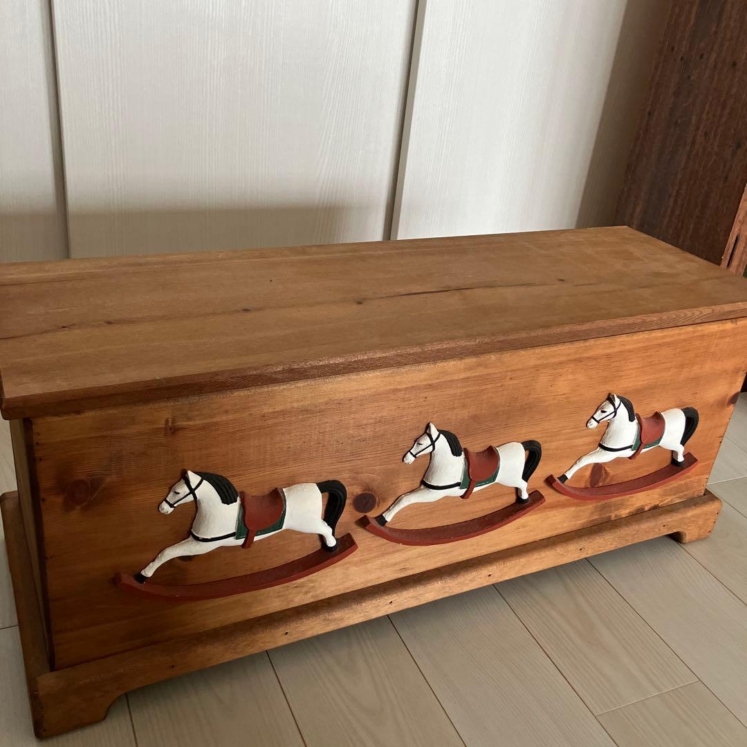 のんママさまご予約品　ロッキングホース　木製チェスト　デコイ　アンティーク