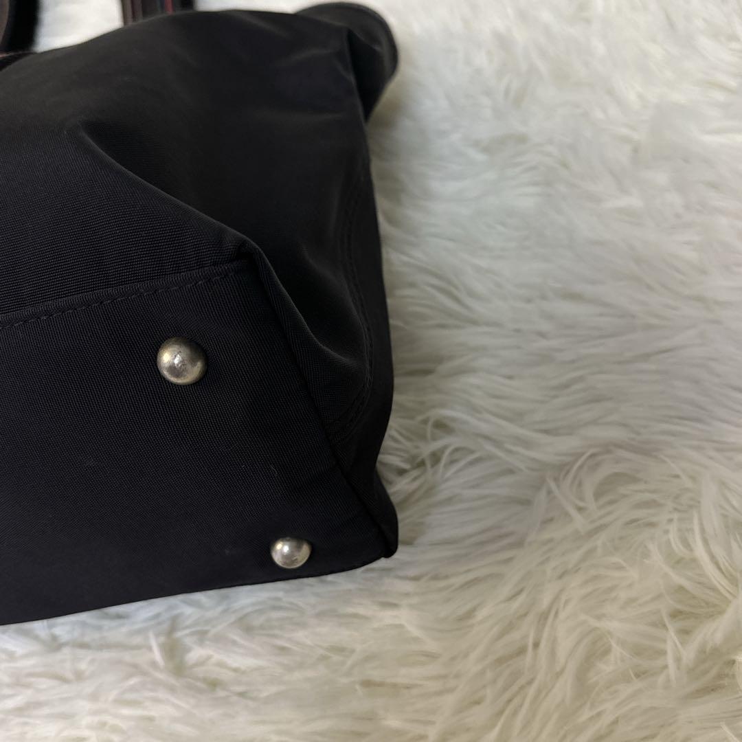 ポールスミス マルチストライプ ナイロン トートバッグ ブラック 大容量