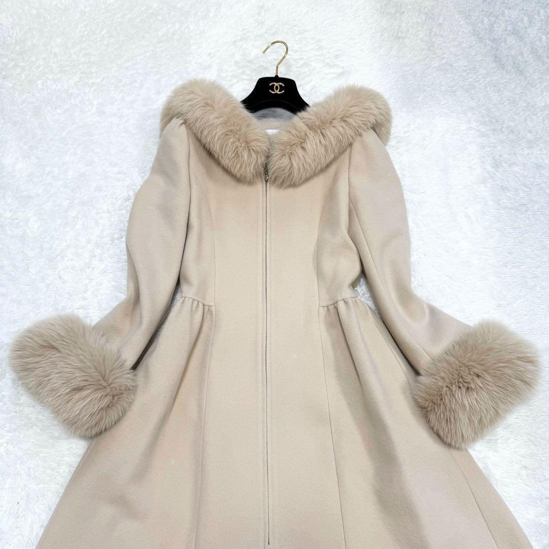 【極美品✨】ルネ　プリンセスコート　コート　ウール　アンゴラ　フォックス　32