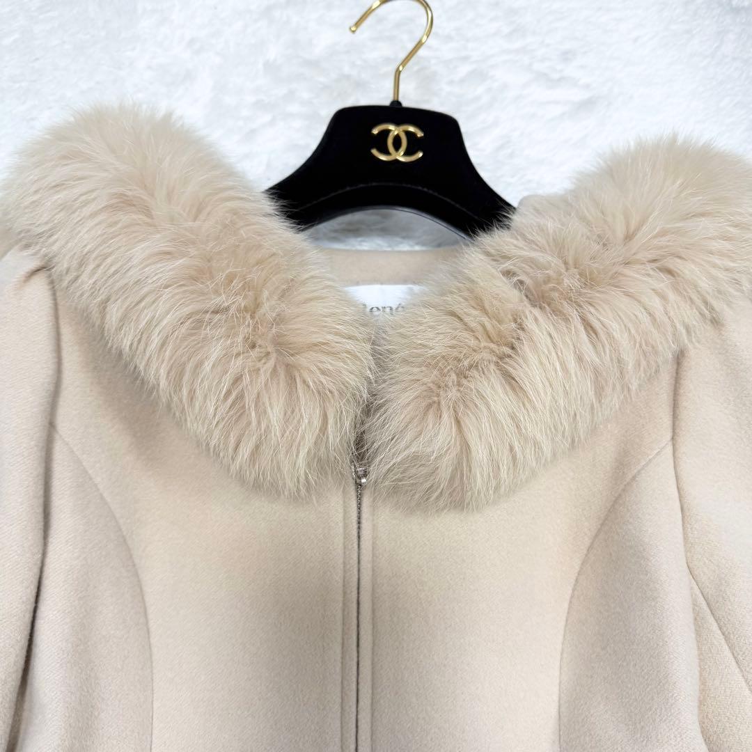 【極美品✨】ルネ　プリンセスコート　コート　ウール　アンゴラ　フォックス　32