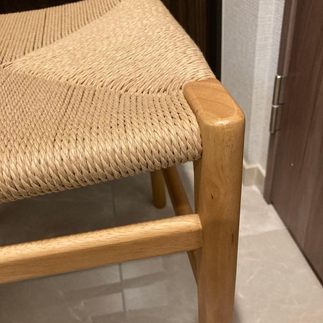 おすしファン　美品　無印良品 木製ペーパーコードチェア ナチュラル　椅子