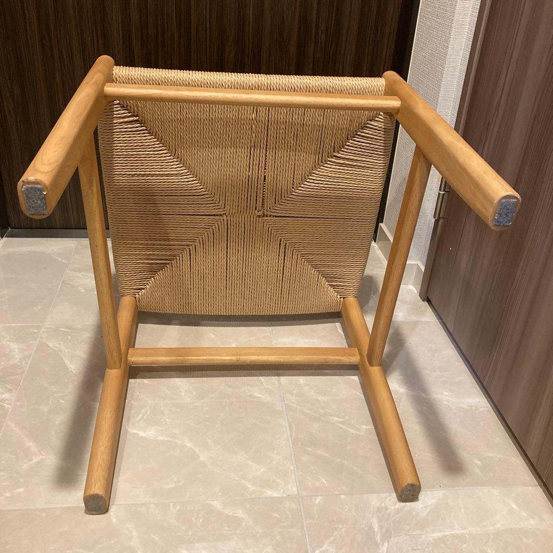 おすしファン　美品　無印良品 木製ペーパーコードチェア ナチュラル　椅子