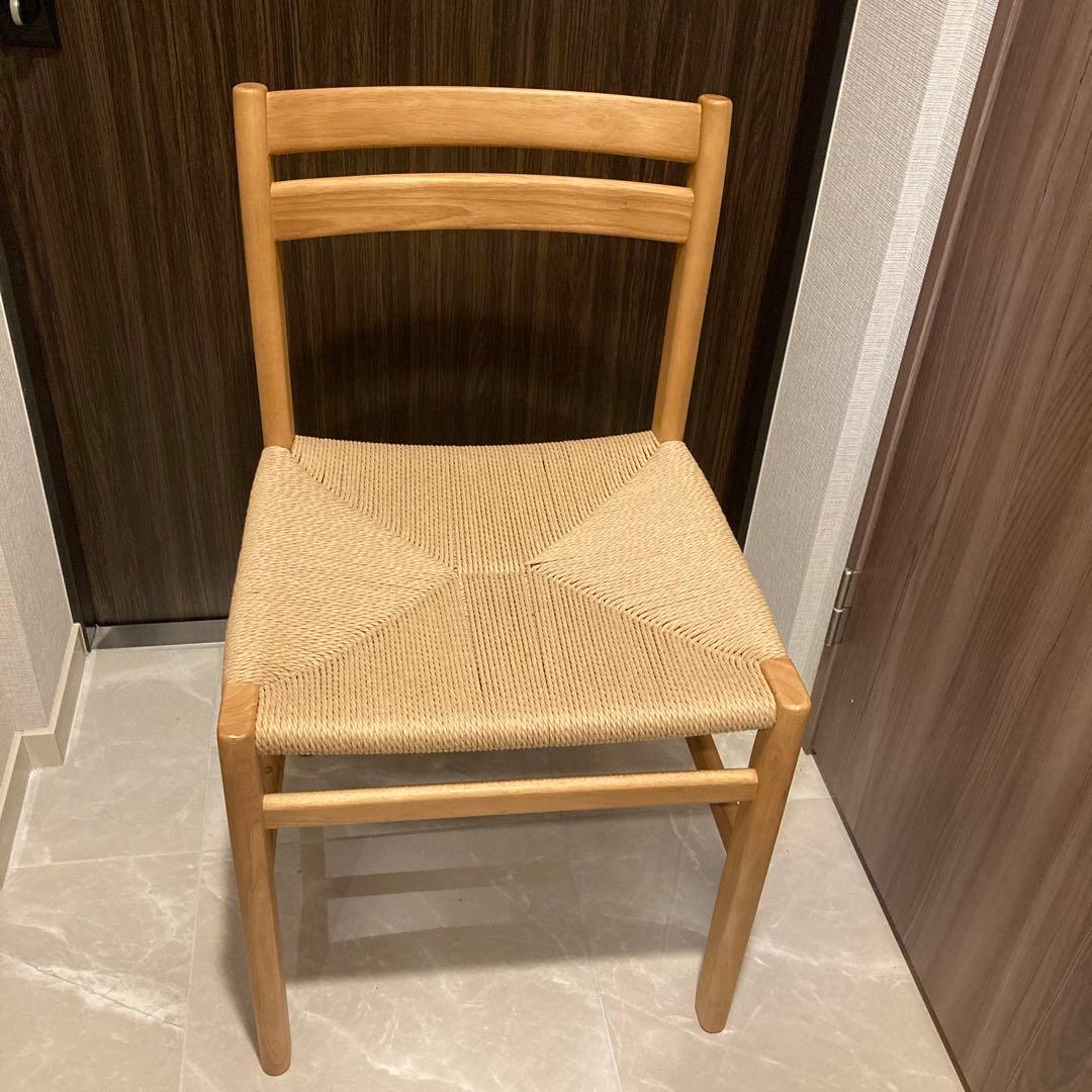 おすしファン　美品　無印良品 木製ペーパーコードチェア ナチュラル　椅子
