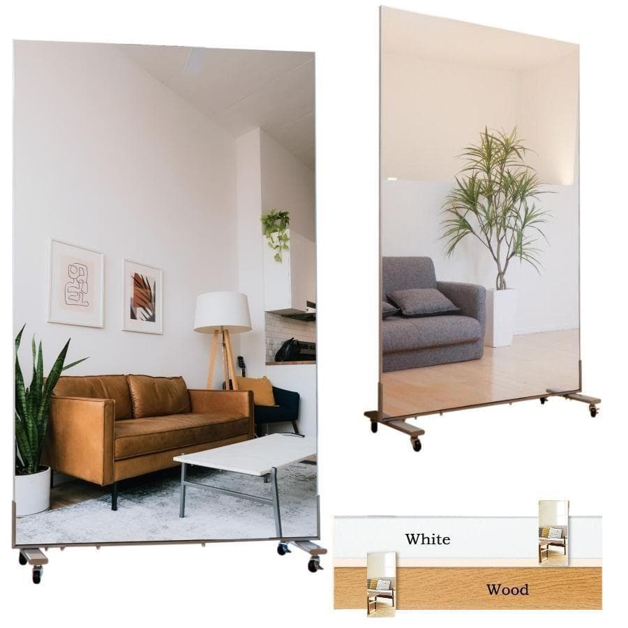 割れない鏡 姿見 キャスター付き 全身鏡 ダンスミラー幅80cm 2305,6