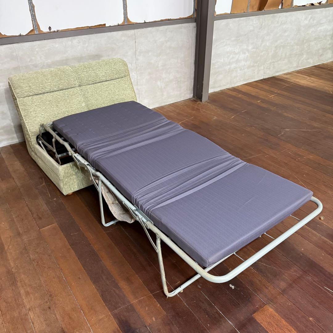 H15K42a オールドカリモク 2人掛けソファベット