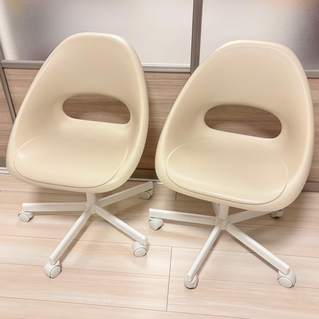IKEA 2脚 LOBERGET ローベルゲット 回転チェア 旧型