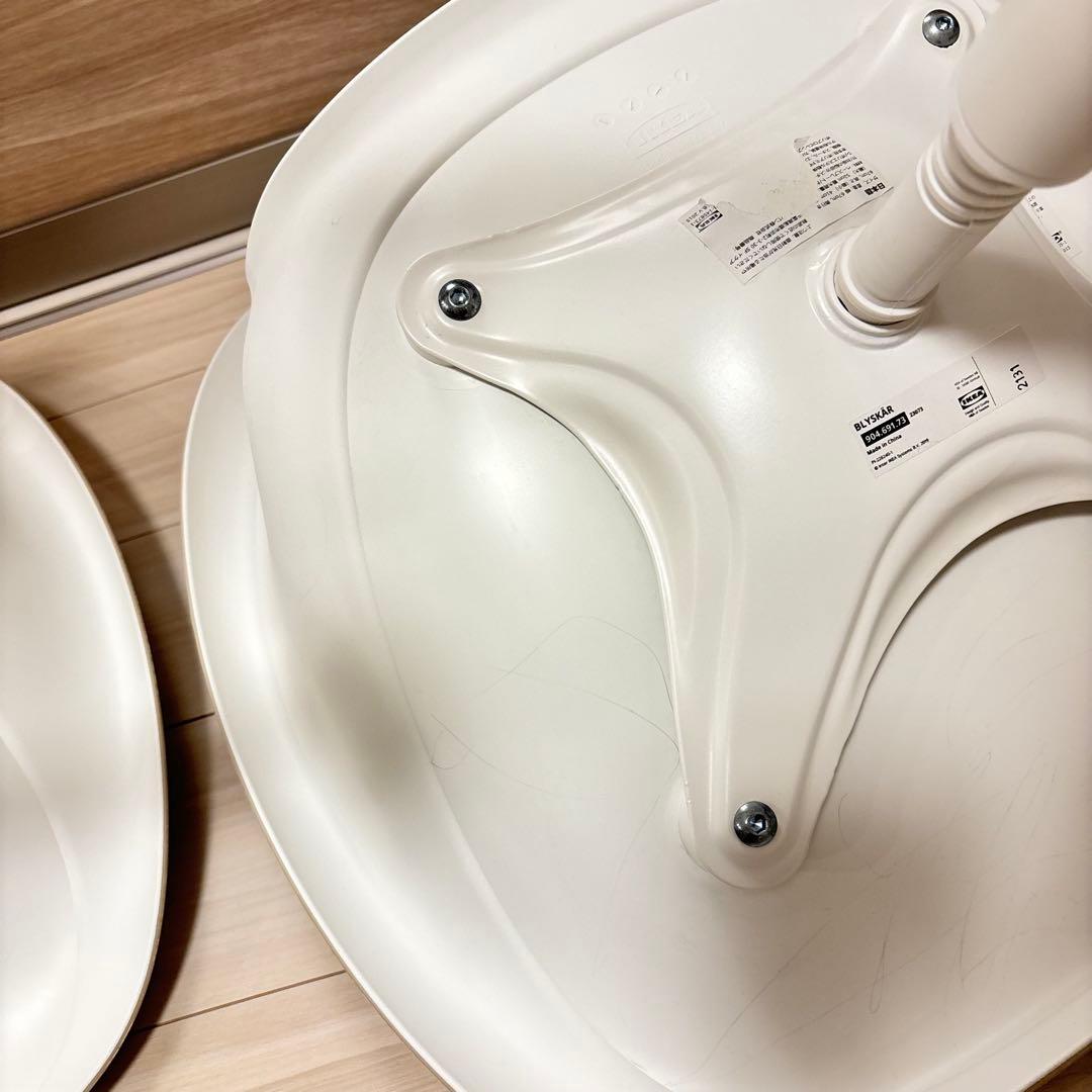 IKEA 2脚 LOBERGET ローベルゲット 回転チェア 旧型