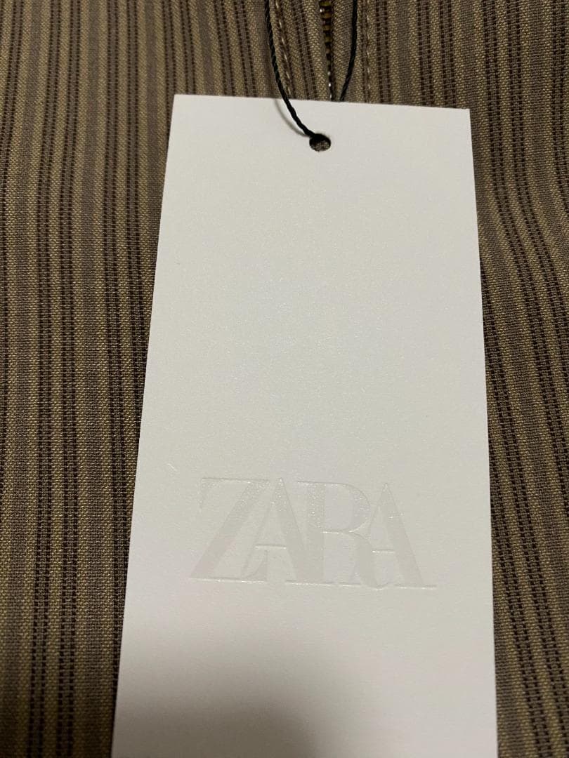 ZARA ストライプ柄フィットブレザー L　 ナポレオン