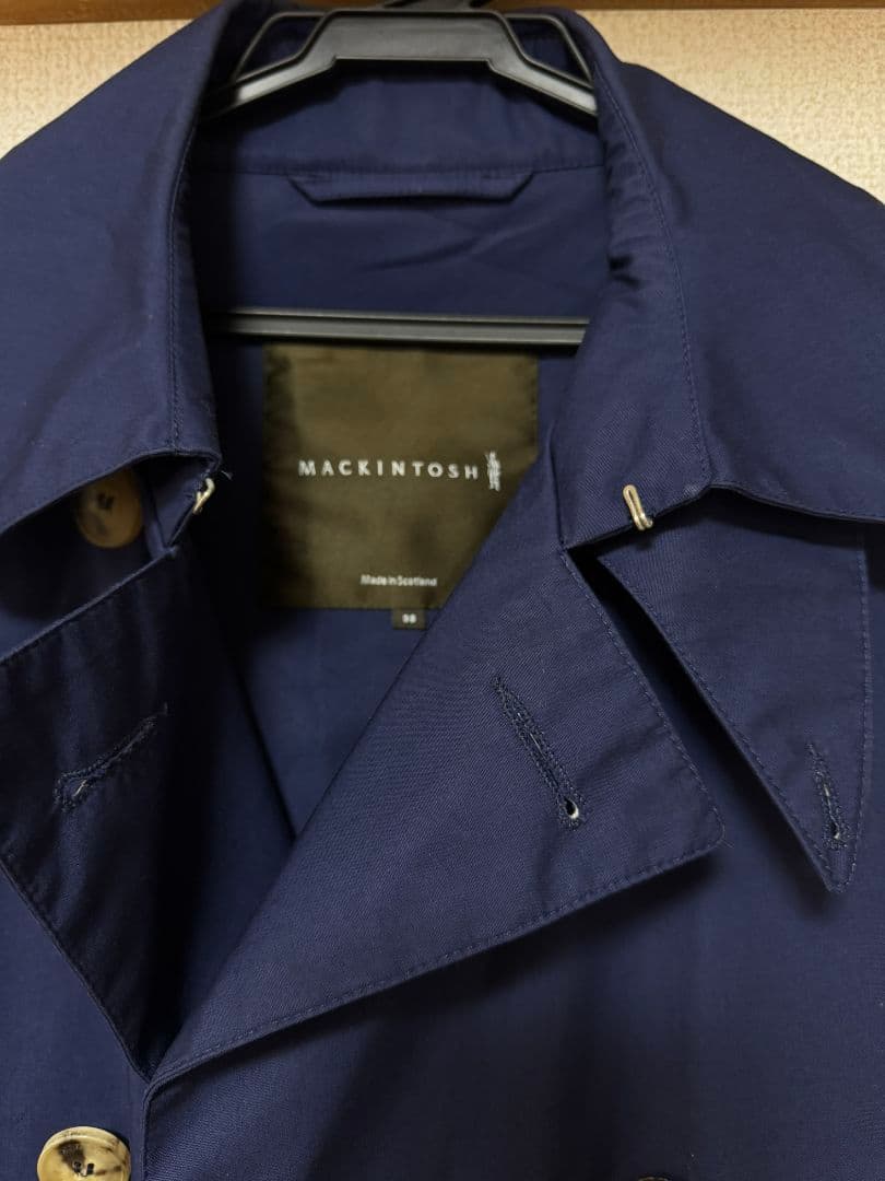 Macintoshネイビー ダブルブレスト トレンチコート