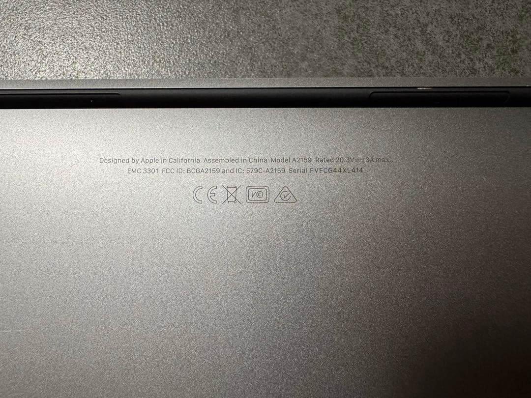 MacBook本体 Apple MacBook Pro 2019