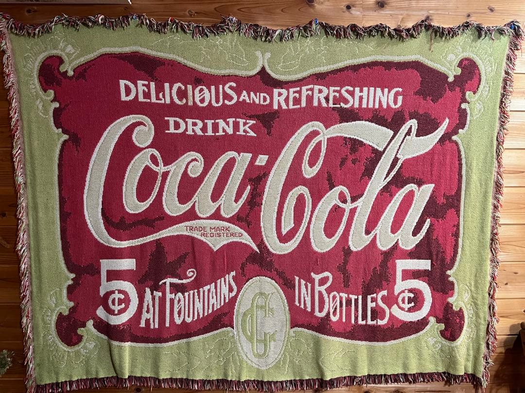 ハワイで購入　Coca-Cola ヴィンテージブランケット　30年前に購入