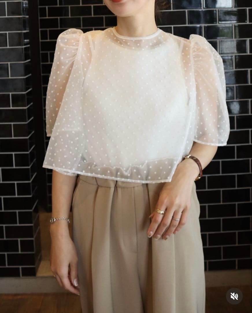 epa organdy dot（white）