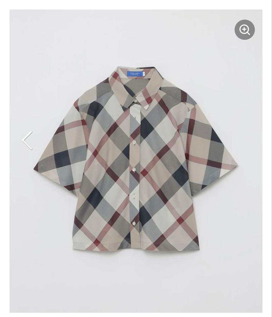 【値下げ】クレストブリッジチェックカラミクロスシャツ　ベージュ36