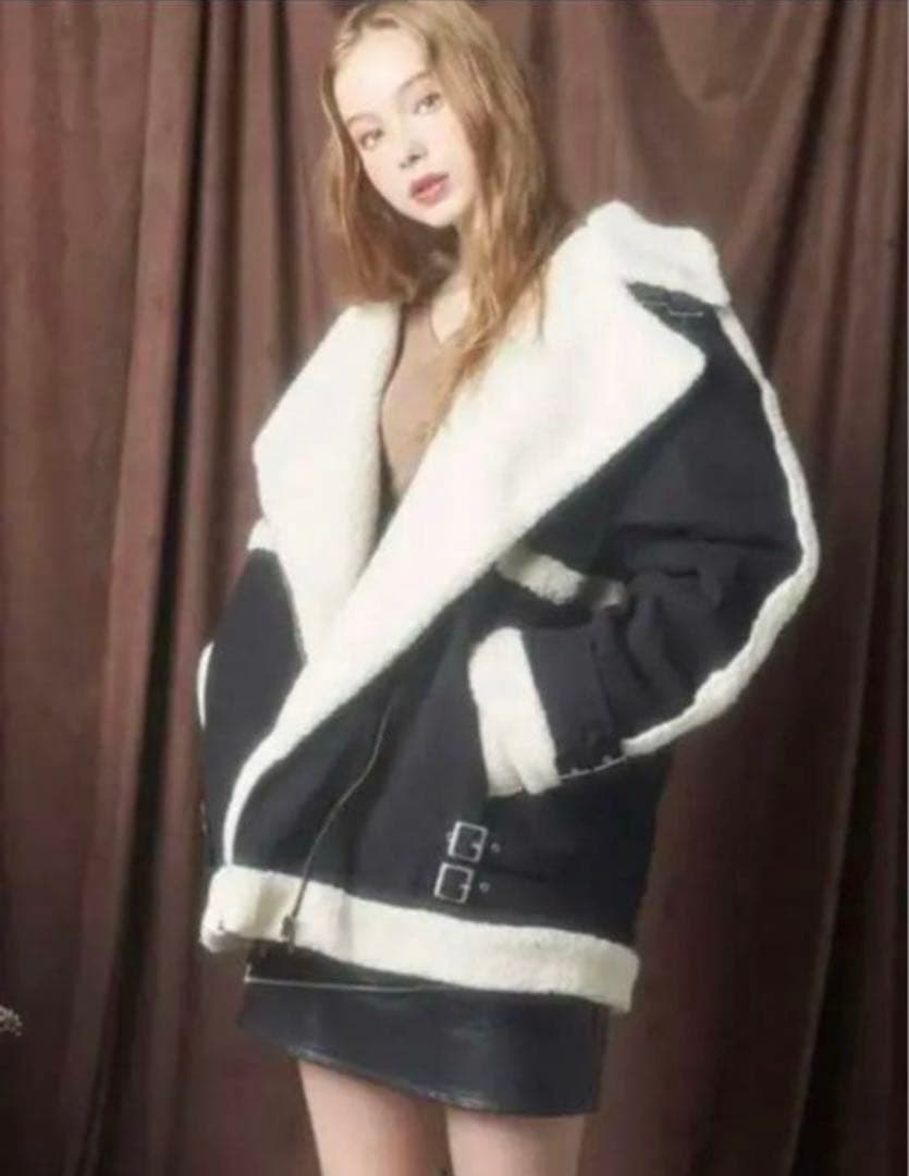 ダーリッチ Darich スエードルーズライダースボアコート