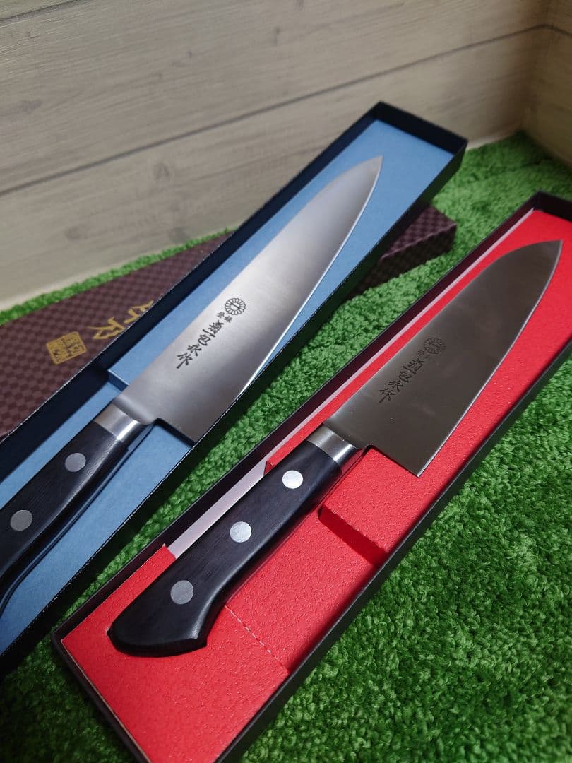 菊一包永作 牛刀 三徳包丁 2本セット 未使用品 万能包丁 シェフナイフ
