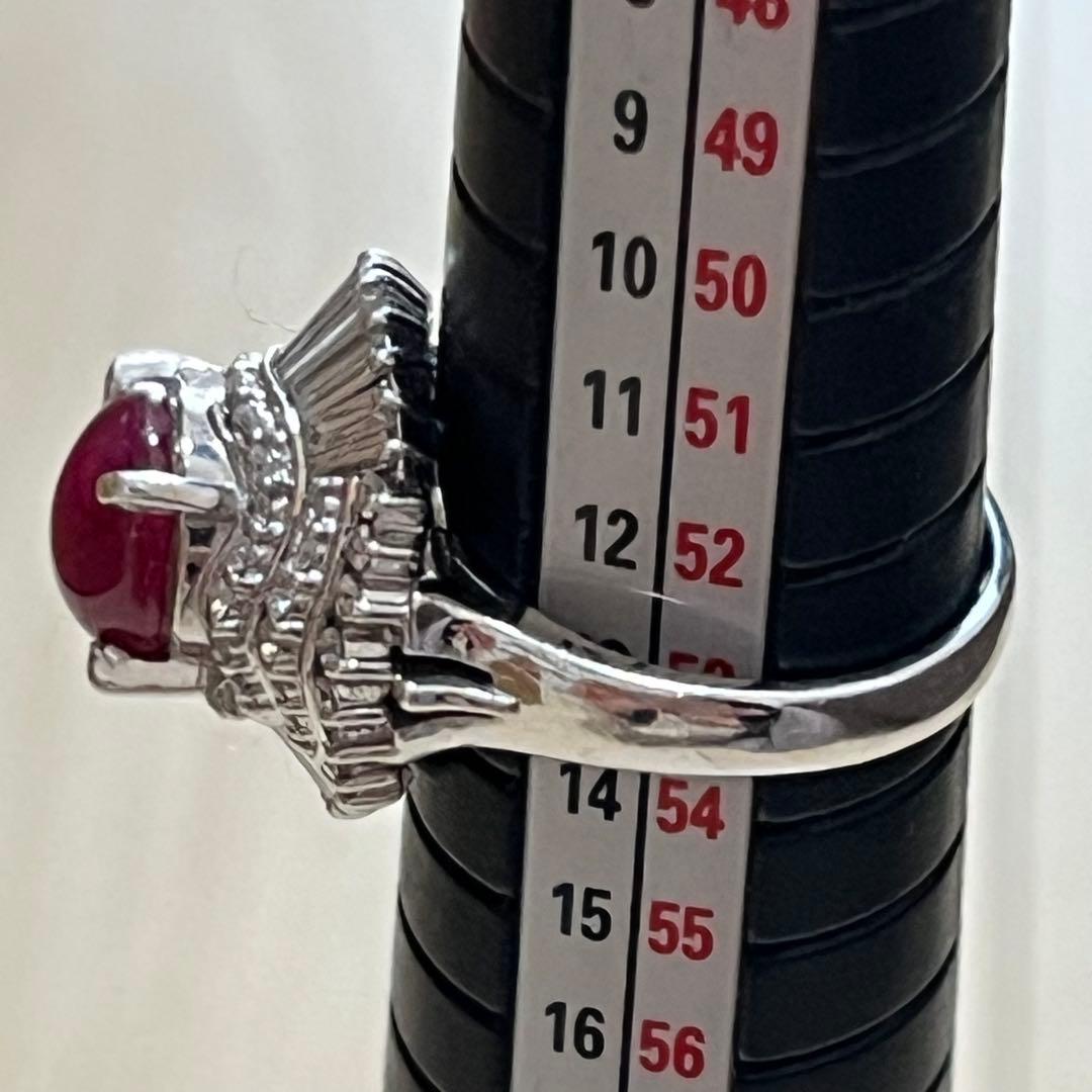 Pt900ルビー2.76ctダイヤ1.30ctリング