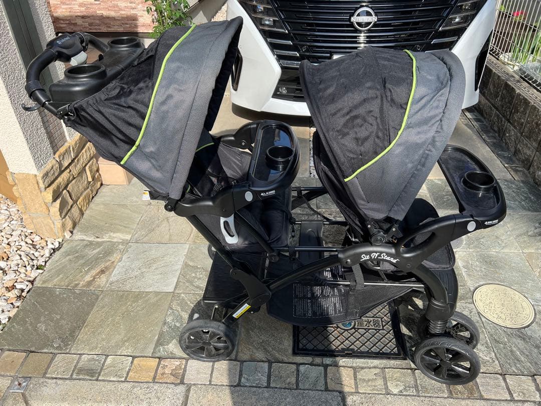 【berry#・引取希望】ベビートレンド 日本育児　二人乗りベビーカー