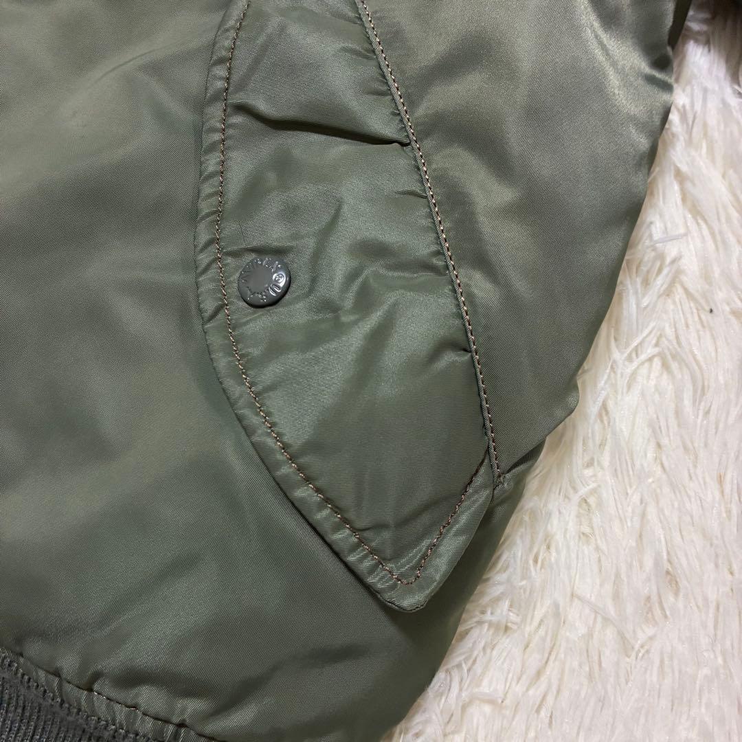 AVIREX フライトジャケット アーチロゴ コマーシャルロゴ M カーキ