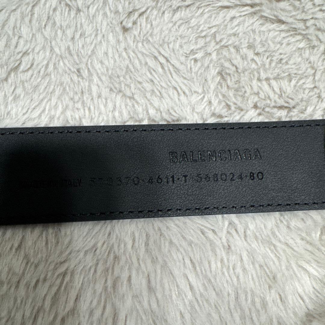 【レア商品】BALENCIAGA ネイビー レザーベルト