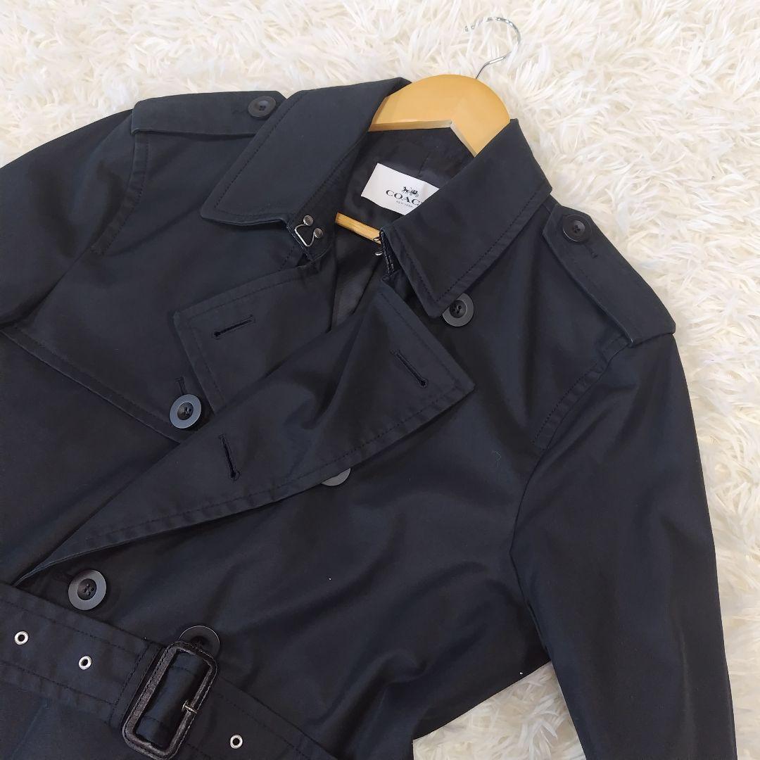 【極美品】コーチ トレンチコート ブラック L相当