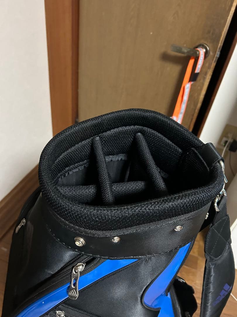 adidas ゴルフキャディバッグ 黒/青サイズ9.5