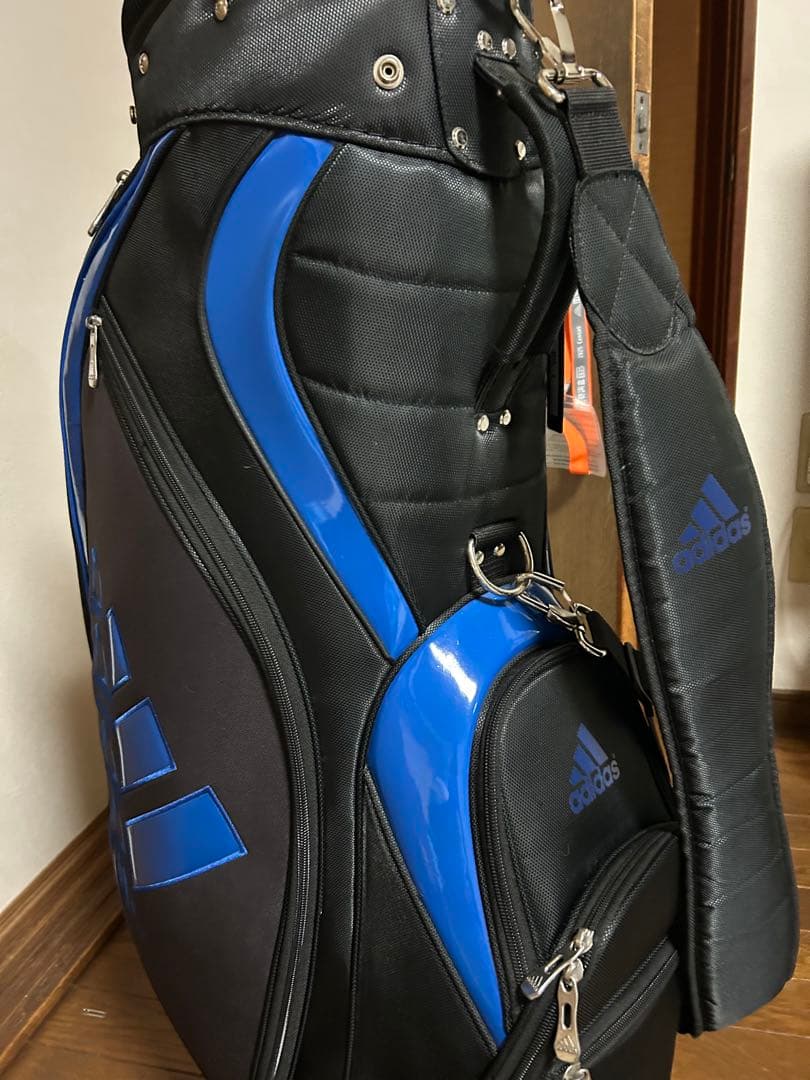 adidas ゴルフキャディバッグ 黒/青サイズ9.5