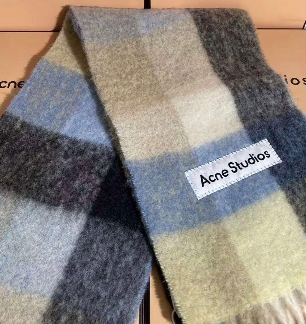 Acne Studios モヘアチェックスカーフ　マフラー