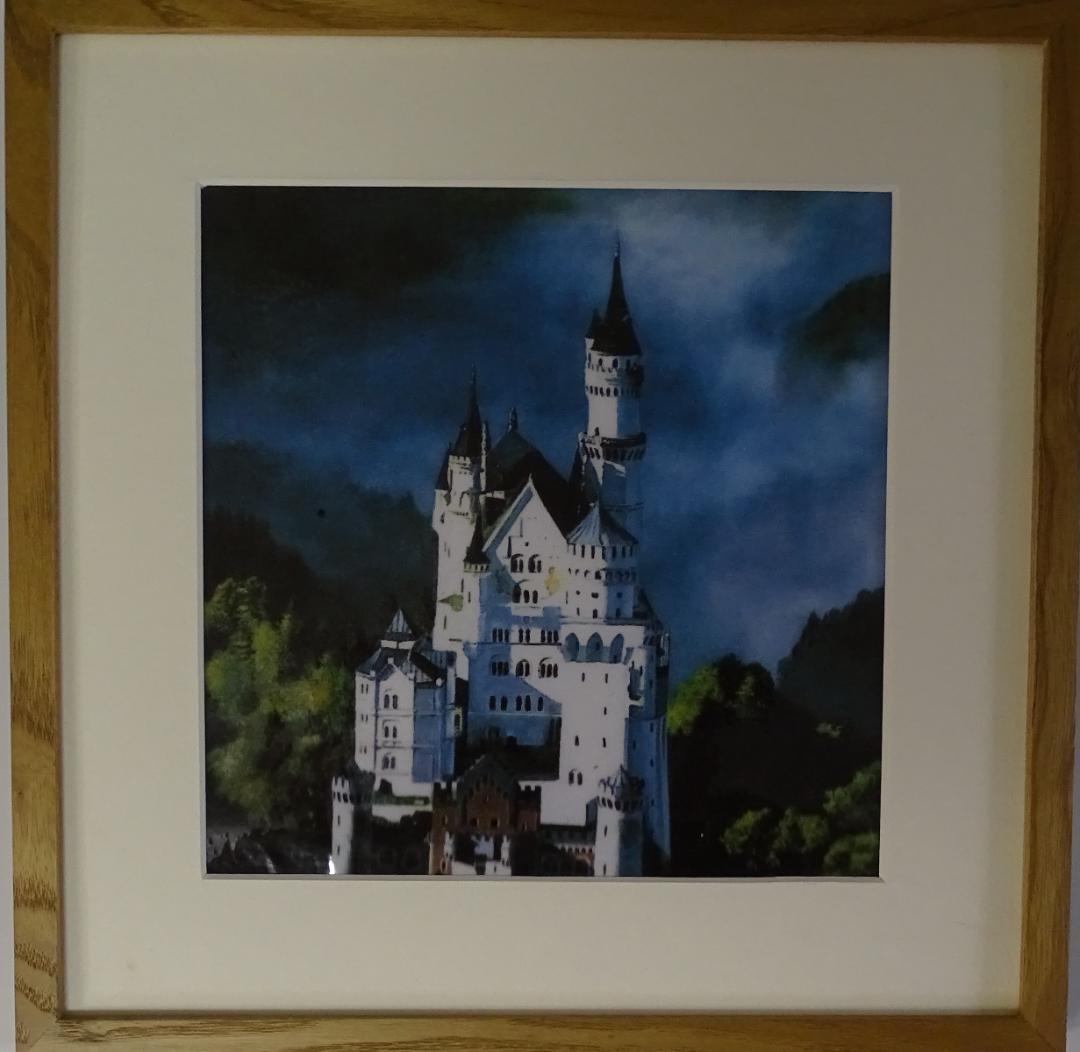 ・絵画：・作者名：加山　雄三・画題：イノシュヴァンシュタイン城・技法：複製画