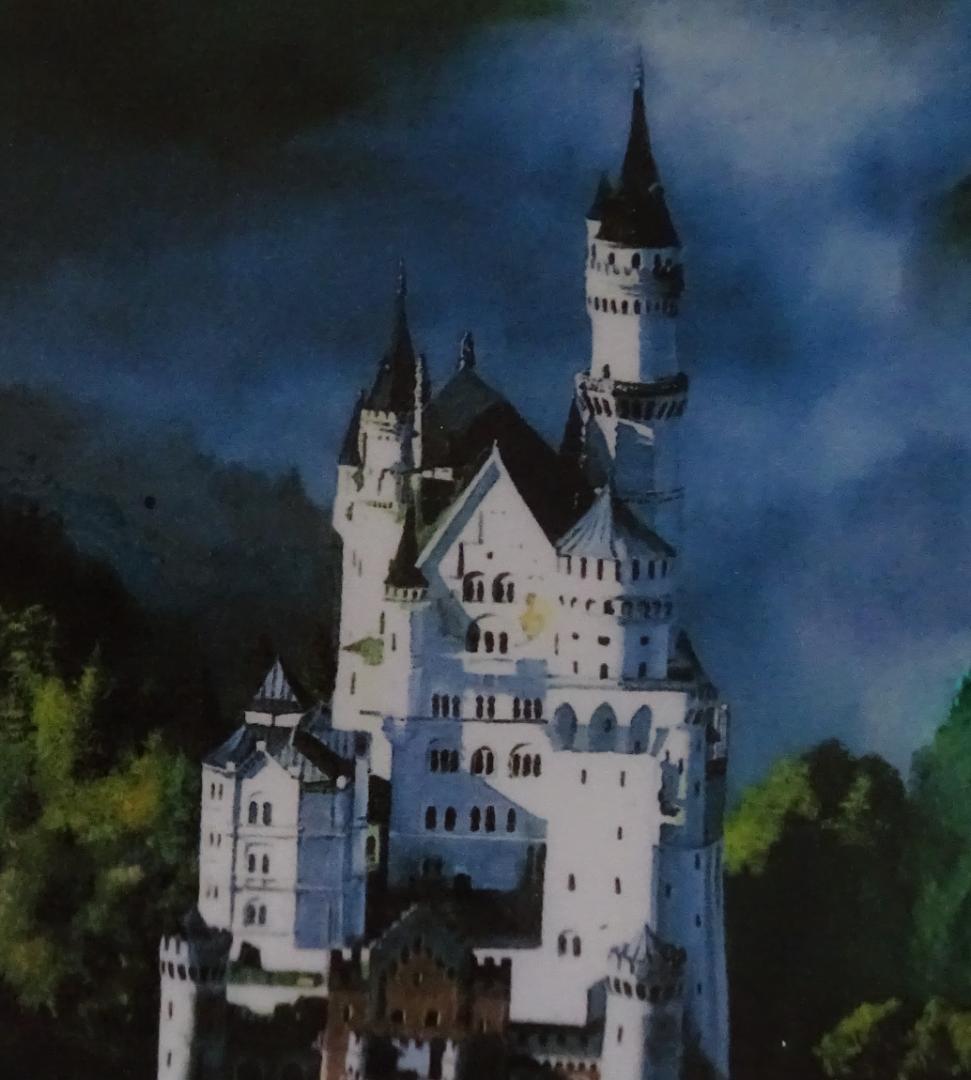 ・絵画：・作者名：加山　雄三・画題：イノシュヴァンシュタイン城・技法：複製画