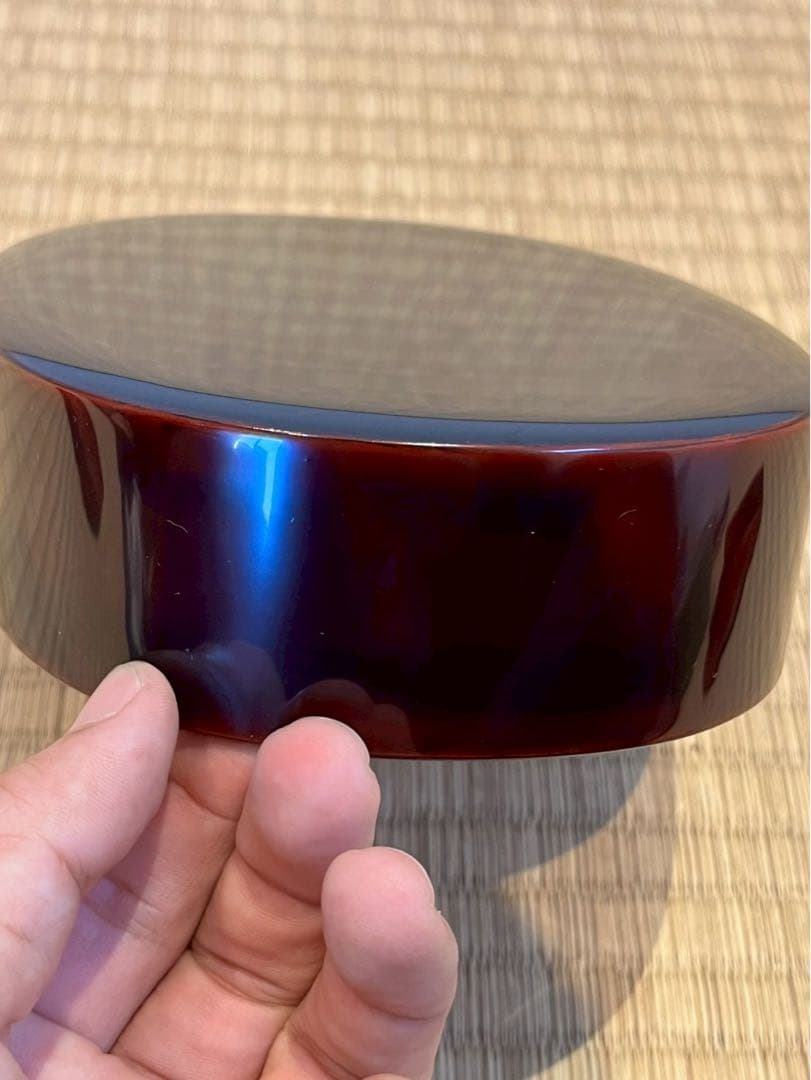 輪島塗 角藤漆器店謹製 溜塗小判型弁当箱 10客 共箱