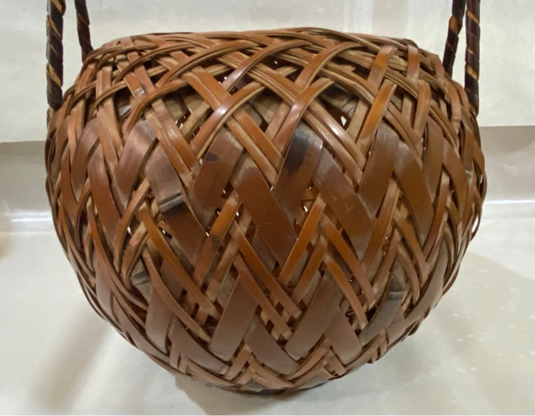 茶道具　花籠　骨董　フラワーベース