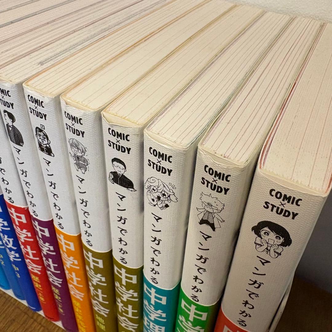 マンガでわかる中学 12巻セット （国語・数学・理科・社会・英語）