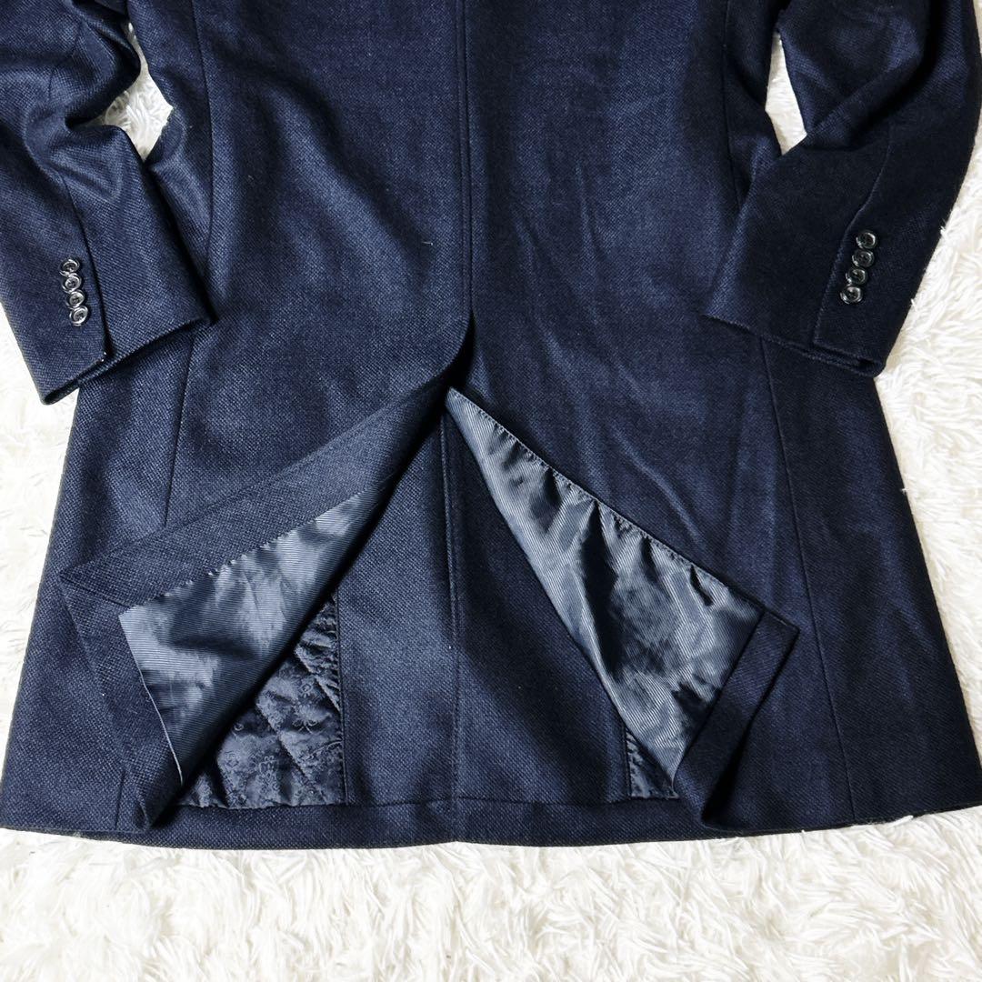 ヒルトン チェスターコート Outlast キルティング 花柄 メルトン L 黒