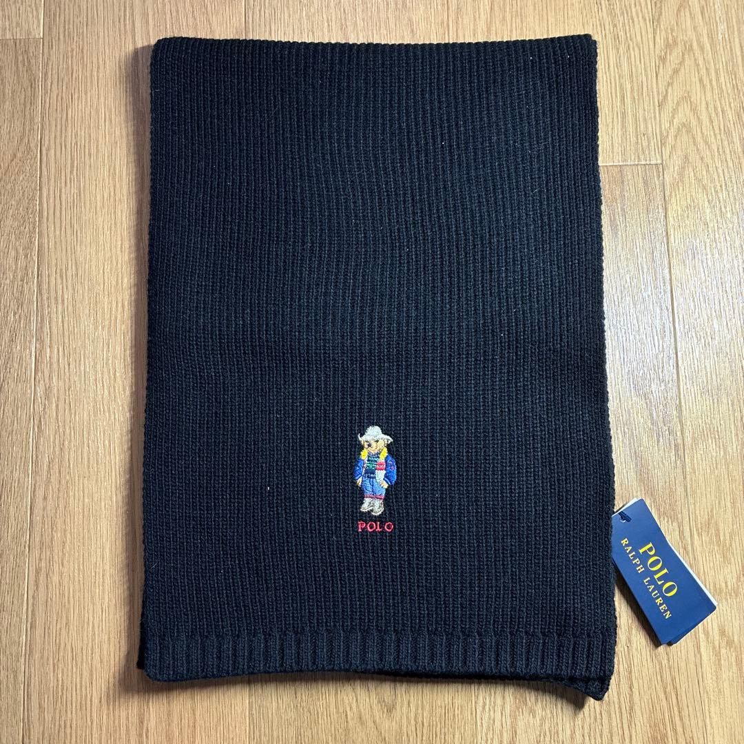 【未使用品】ポロラルフローレン ポロベア カウボーイハット マフラー ブラック