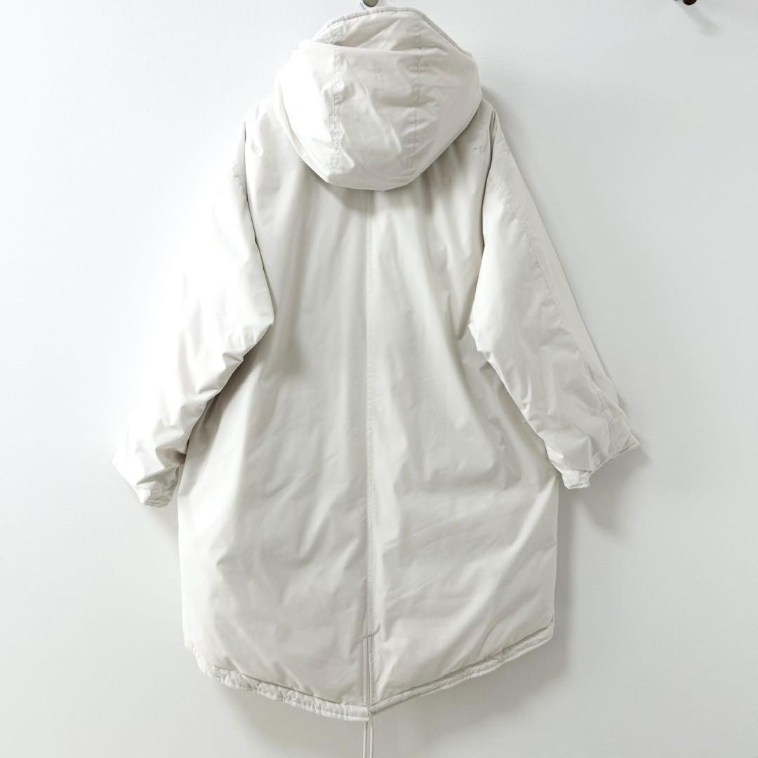 2024AW✨スピックアンドスパン　撥水フーデッドダウンコート　ホワイト