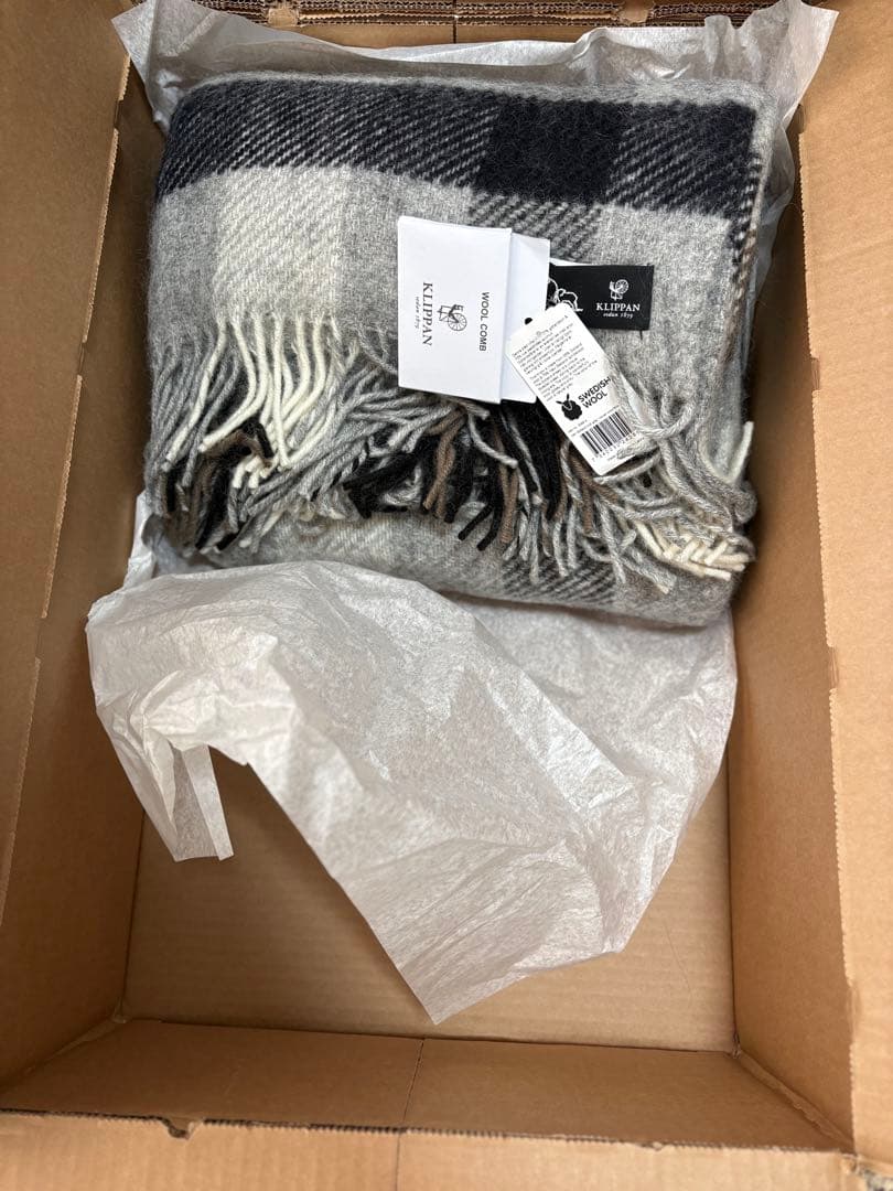 KLIPPAN/クリッパン　スロー　ゴットランド　マルチグレー （新品未使用）
