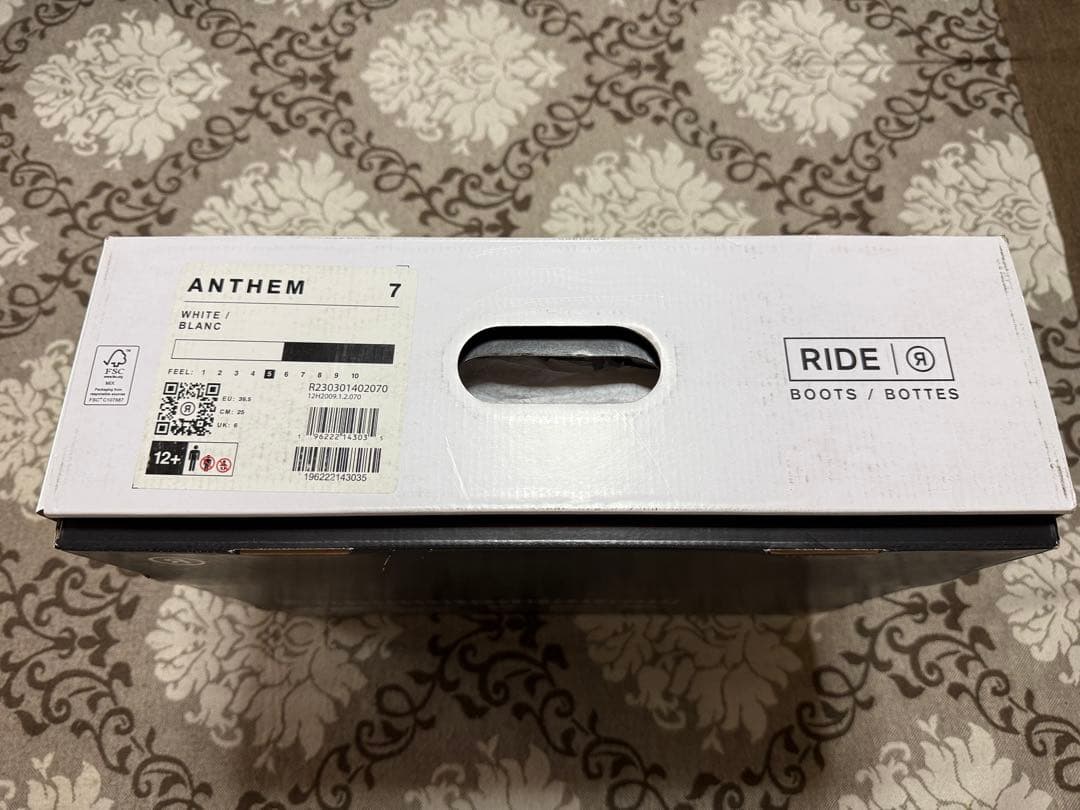 RIDE ANTHEM スノーボードブーツ 7 ホワイト/ブラック 25cm