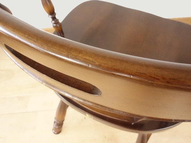 飛騨産業　キツツキ　穂高　アームチェアーB　イス　 木製　再塗装済ＵＳＥＤ
