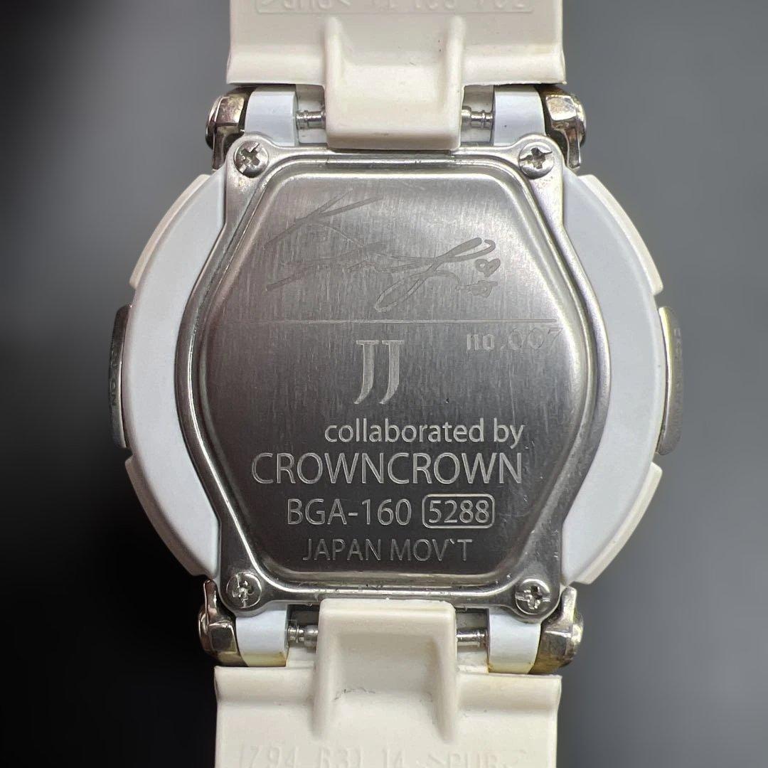 希少カスタム Baby-G BGA-160 ネオンダイアル ラインストーン装飾