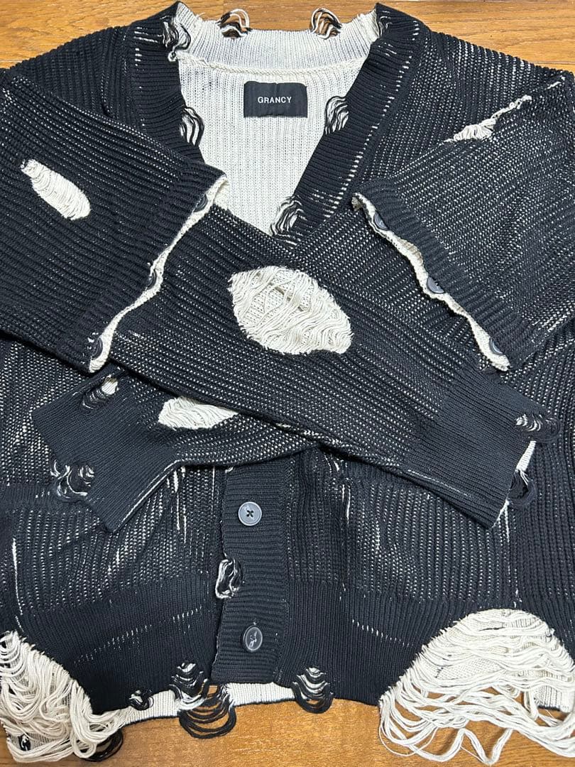 grancy ディストラクションデザインビッグカーディガン　Sサイズ