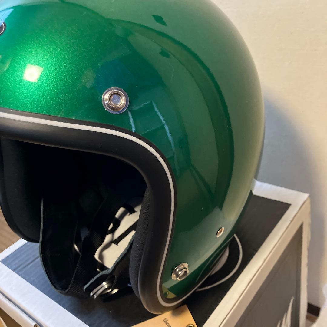 SHM スモールジェットヘルメット グリーンメタリック LOT501 Lサイズ