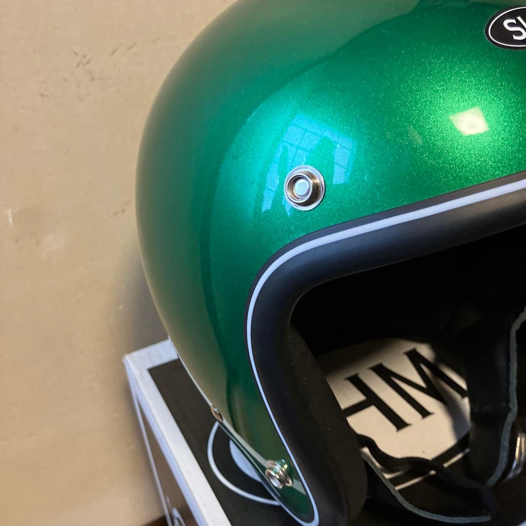 SHM スモールジェットヘルメット グリーンメタリック LOT501 Lサイズ