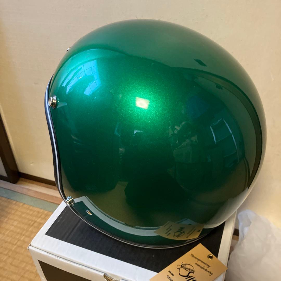 SHM スモールジェットヘルメット グリーンメタリック LOT501 Lサイズ